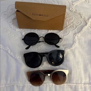 Black and Brown Sunglasses Set